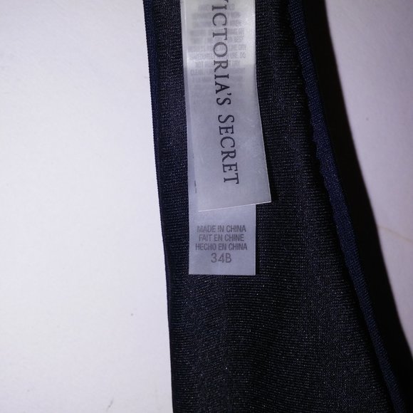 Victoria Secret Swim Bikini Top 34B Convertible Lightly Lined Solid Blac… - Picture 6 of 6